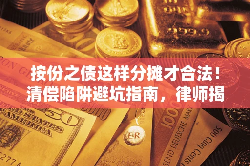 北京按份之债这样分摊才合法！清偿陷阱避坑指南，律师揭秘关键条款