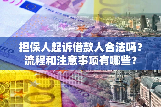北京担保人起诉借款人合法吗？流程和注意事项有哪些？