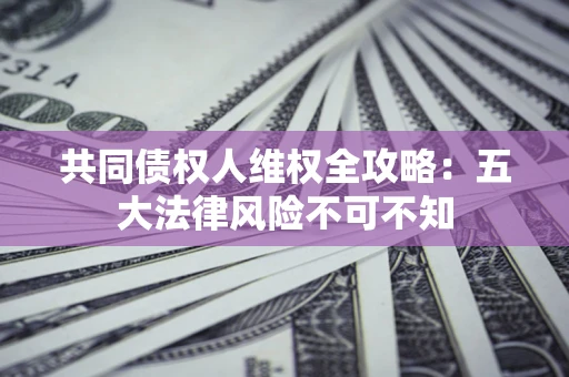 北京共同债权人维权全攻略：五大法律风险不可不知