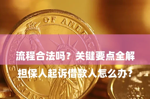 北京

担保人起诉借款人怎么办？流程合法吗？关键要点全解析